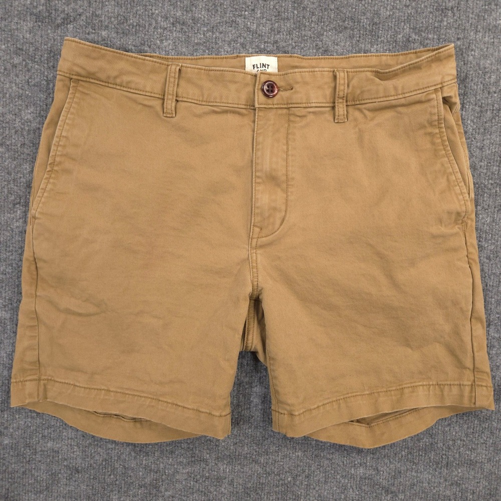 Flint and Tinder 365 Chino Shorts Mens 33 Khaki Brown Stretch Twill Huckberry